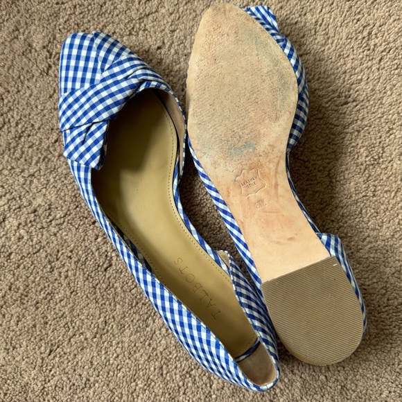 Talbots blue and white gingham flats - Picture 2 of 2
